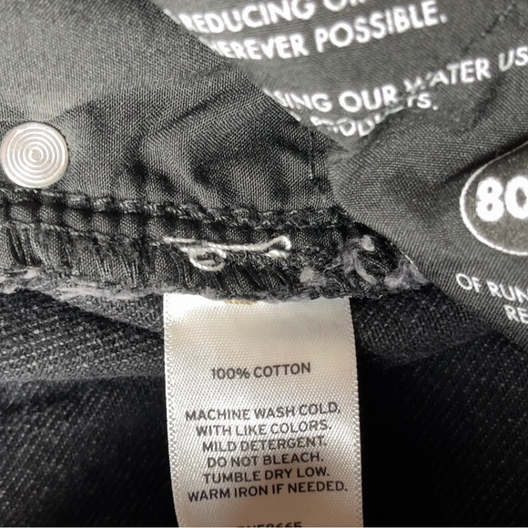 BP Women's Destroyed Wide Leg Jeans in Black Destroy Size 25 NWT - Picture 12 of 14